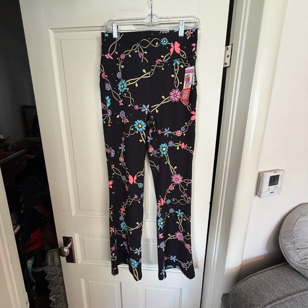 Pop Fit Floral Print Flare Leggings Size XL
